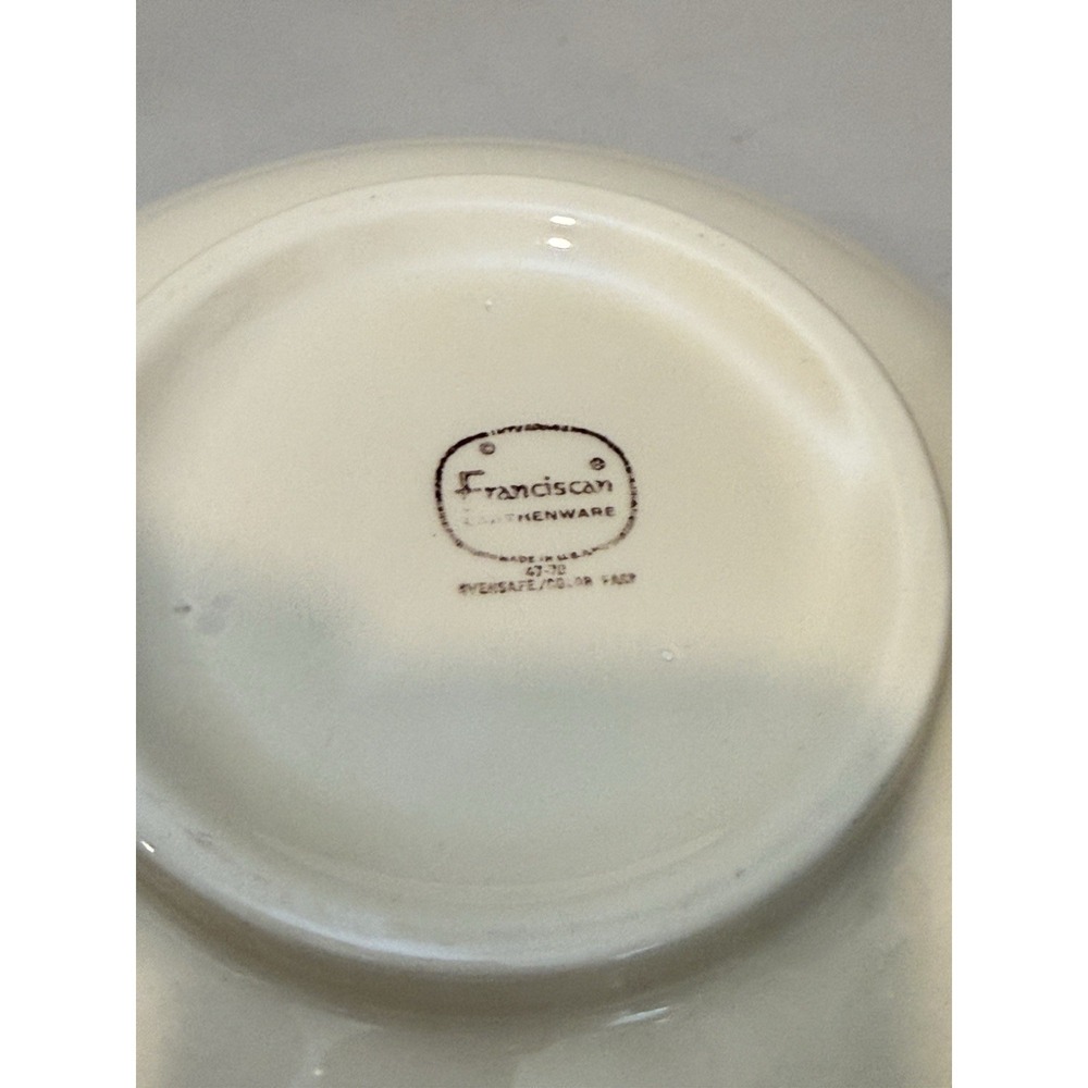 🌸Vintage 10.2" Large‎ Franciscan Desert Rose Scalloped Serving Salad Fruit Bowl - Picture 6 of 11